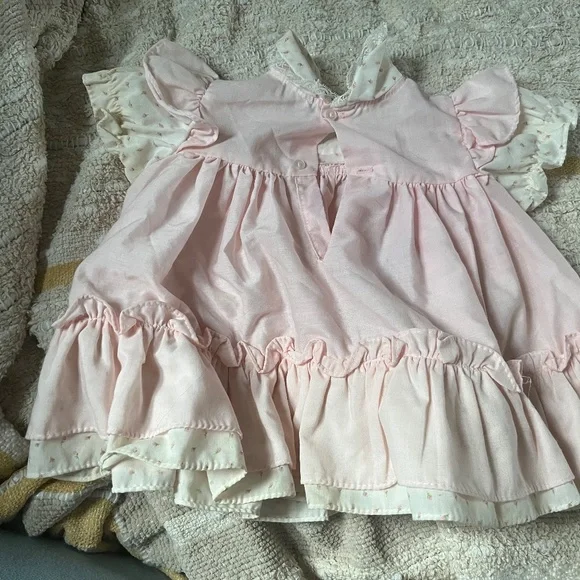 B 28 Vintage Infant Dress with Underdress - Picture 2 of 5